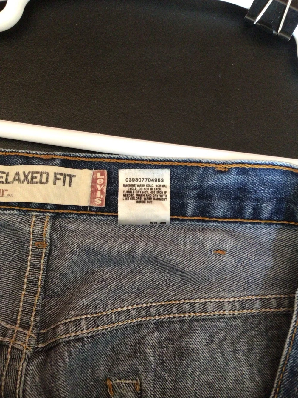 Levi's Straight-Leg Men's Dark Blue Denim Jeans